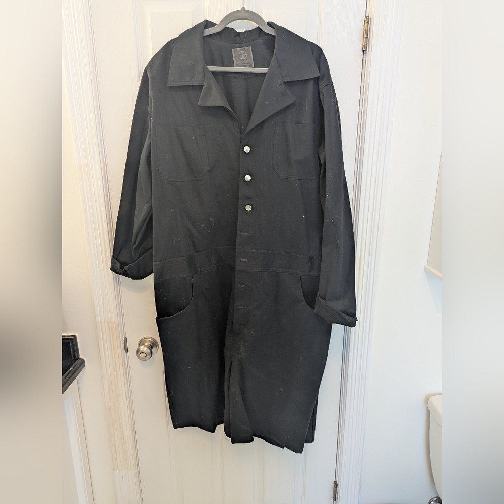 Evan Biddell Werksuit Black Herringbone Twill